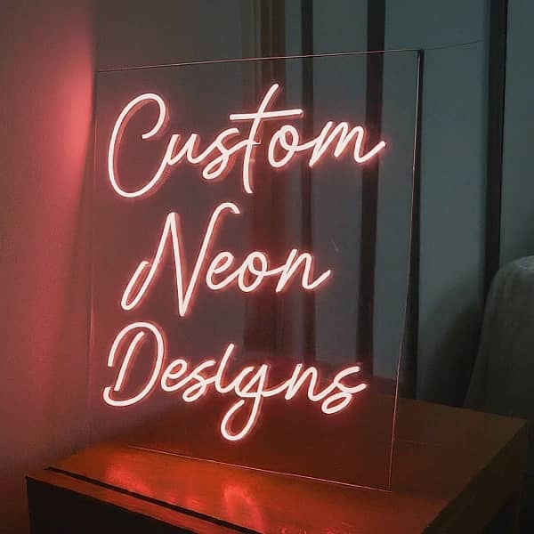 Customized Neon Sign Board With Free Adapter & Free Delivery In Lahore 0