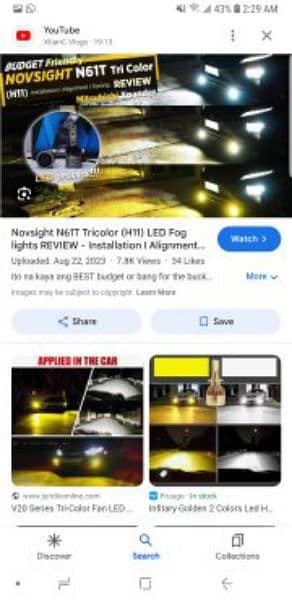 LED original Novsight tricolor N61T H11 6
