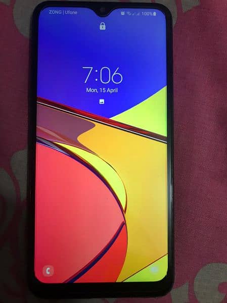 samsung a10s 2.32 blue colour pta approved with box without charger 7
