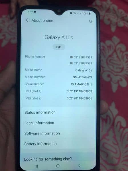 samsung a10s 2.32 blue colour pta approved with box without charger 8