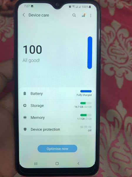 samsung a10s 2.32 blue colour pta approved with box without charger 9