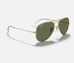 Ray-Ban AVIATOR CLASSIC Sunglasses in Gold and Green (USA Imported) 0