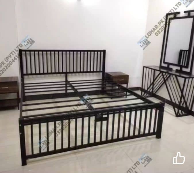 iron bed / iron bed dressing side table / Double bed /Bed /  Furniture 5