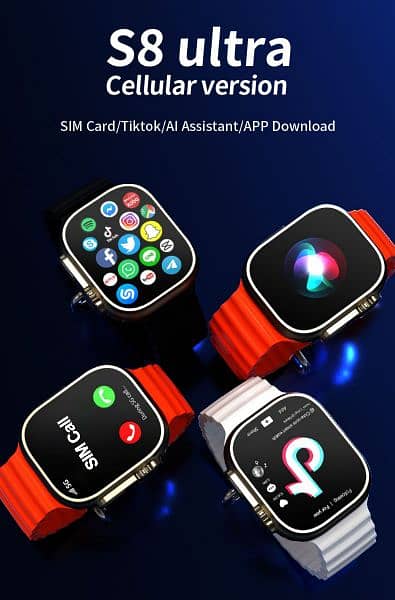 S8 4g sim supported android watch 3