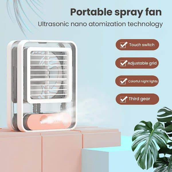 Misting Fan, Portable Quiet Mini Air Conditioner Small 0