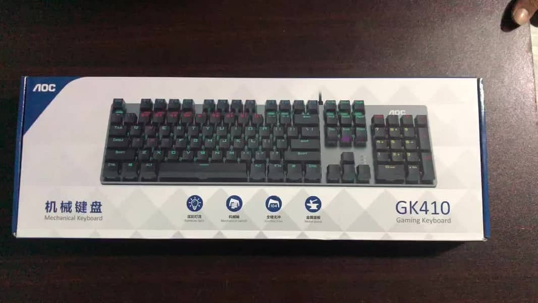 AOC GK410 RGB Gaming Mechanical Blue Swtich Keyboard 1