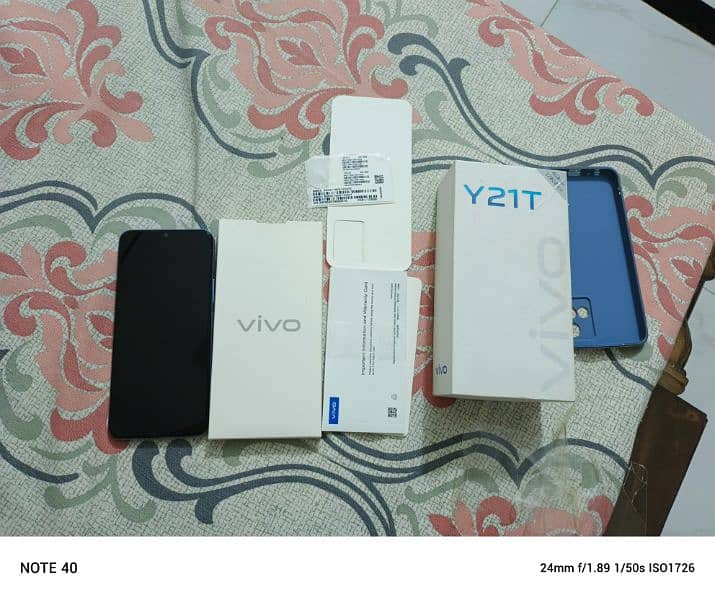 vivo y21t just mobile and box no charge 10/10 (128 gb) (4+1 ) ram 2