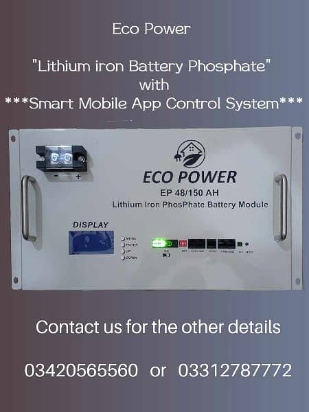 Lithium Battery Life Po4
with

Smart Mobile App Control System 1