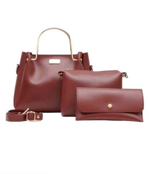 Leather Hand bag for ladies in pack of 3 1