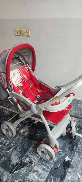 Imported carry cot, car seat, bouncer and pram 2