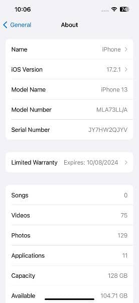 IPhone 13LLA Modal
100% Battery Health
128 GB
Factry Unlock 4