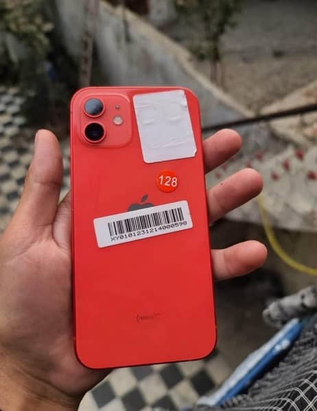 I phone 12 red colour 128GB waterproof condition almost new 0