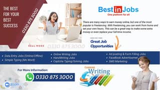 Handwriting work/ Typing Daily Income:1500 to 2500 Per Assignment/- 0