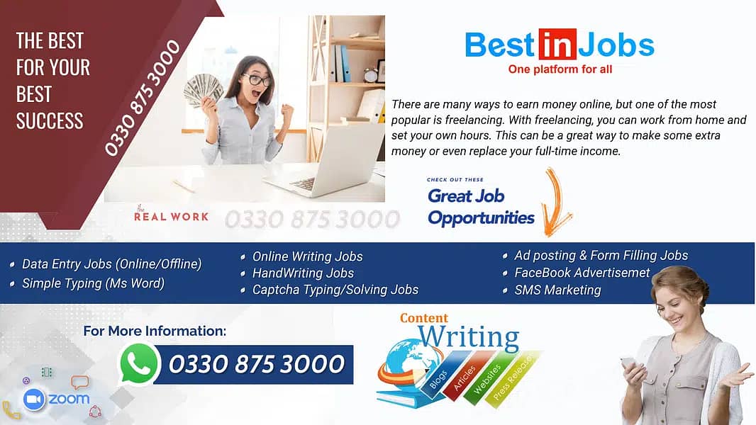 Handwriting work/ Typing Daily Income:1500 to 2500 Per Assignment/- 0