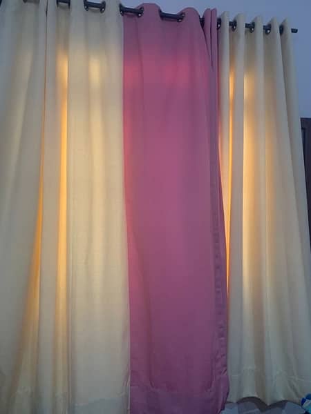 Plain curtains in pink and fone colour 6