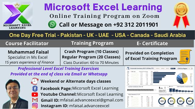 Advanced Excel - Microsoft Excel Tution/Trainer/Tutor/Academy/Teacher 5