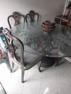 beautiful 6 chairs dinning table +centre table set