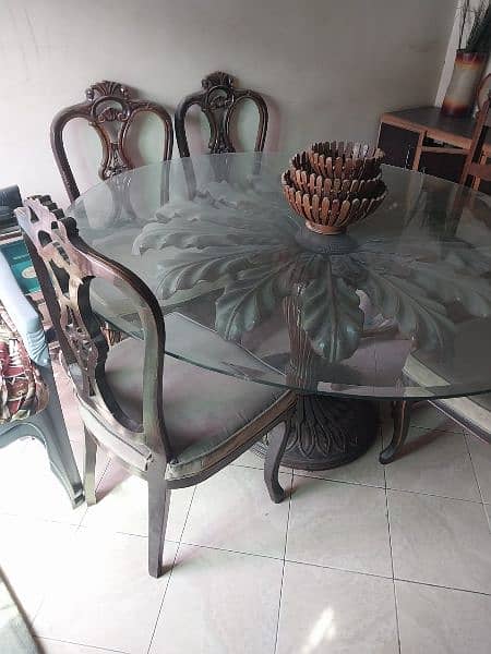 beautiful 6 chairs dinning table +centre table set 0