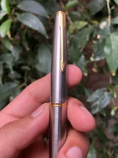 Vintage Parker 45 Fountain Pen Stainless "F" 14k Good Work Condition