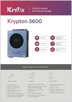 Knox Krypton 5600 4kw 24vdc Dual Output Hybrid Solar Inverter Wifi BMS