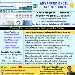 Professional Advanced MS Excel Course/Training/Tution/Online Classes 0