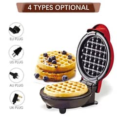 Mini Waffle Maker Breakfast Machine Non Stick Easy Clean(random Color) 0