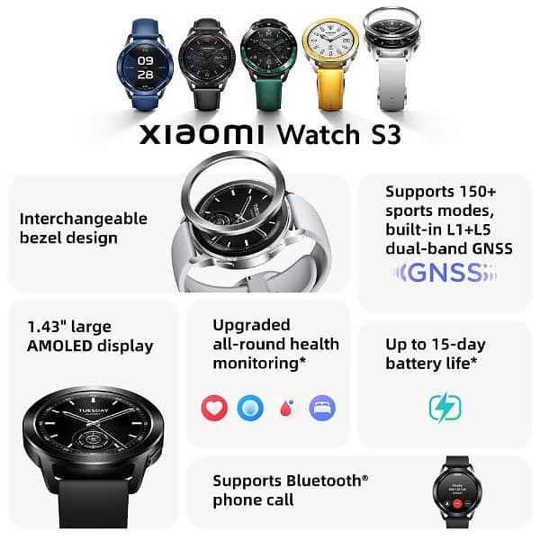 Xaiomi Redmi S3 esim nfc 4gb watch|Smart Watch 5