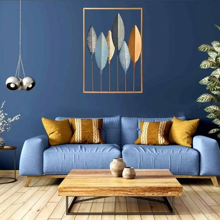 Metal Wall Decor Art Leaf Metal Leaf 24" x 16" Hanging Decor Leaves 3