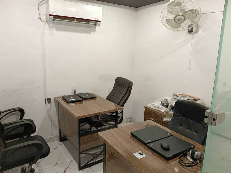 FULLY FURNISHED OFFICE IS AVAILABLE ON THE RENT IN THE COMMERCIAL BUILDING AT MAIN SHAHRE E FAISAL 9