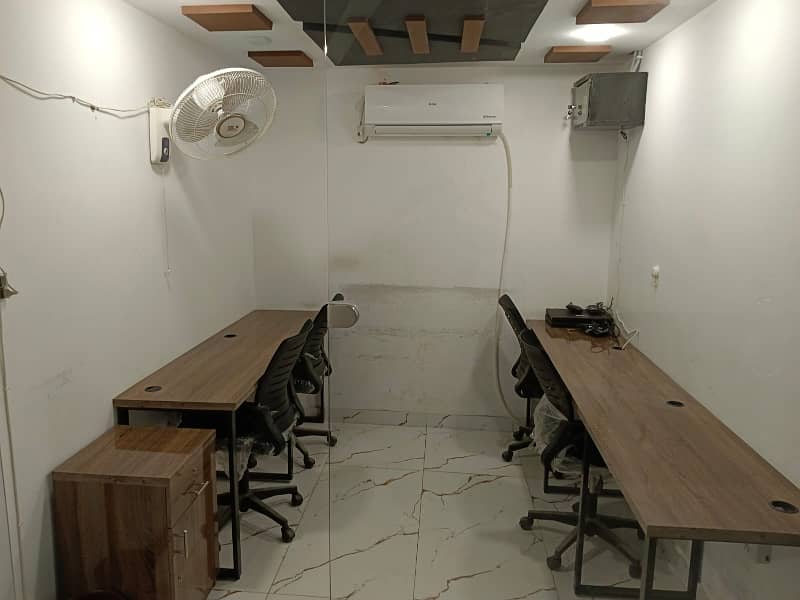 FULLY FURNISHED OFFICE IS AVAILABLE ON THE RENT IN THE COMMERCIAL BUILDING AT MAIN SHAHRE E FAISAL 10