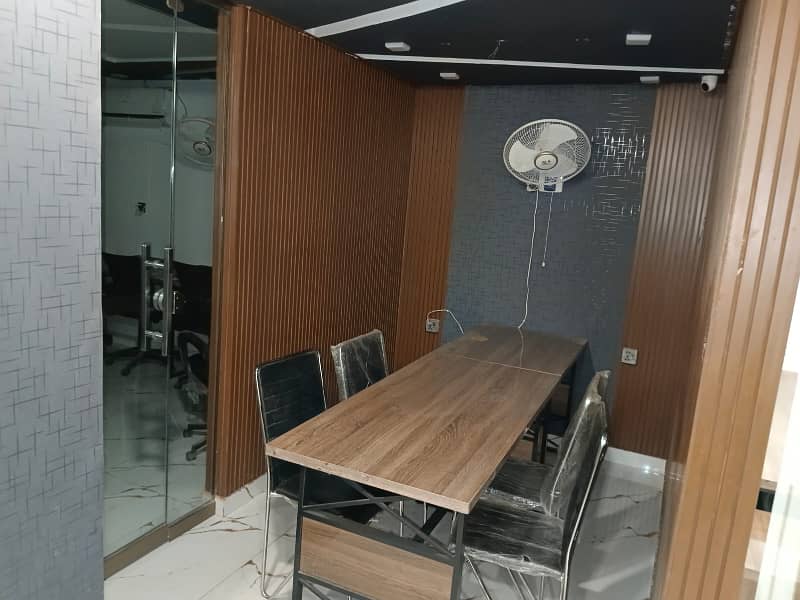 FULLY FURNISHED OFFICE IS AVAILABLE ON THE RENT IN THE COMMERCIAL BUILDING AT MAIN SHAHRE E FAISAL 11