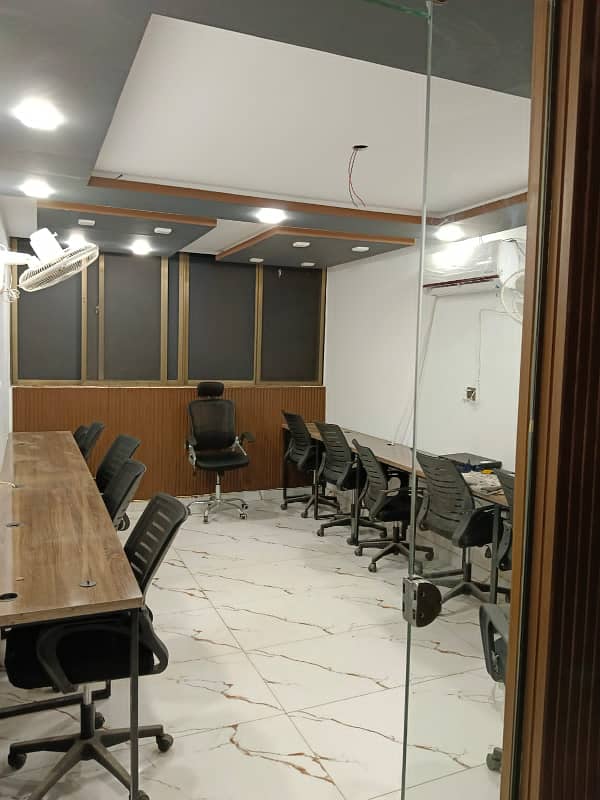 FULLY FURNISHED OFFICE IS AVAILABLE ON THE RENT IN THE COMMERCIAL BUILDING AT MAIN SHAHRE E FAISAL 13