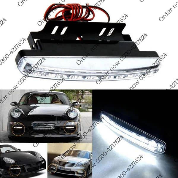 Mark X Style Front LED DRL White Color 6 LED - Pair - Drl | Ru 1