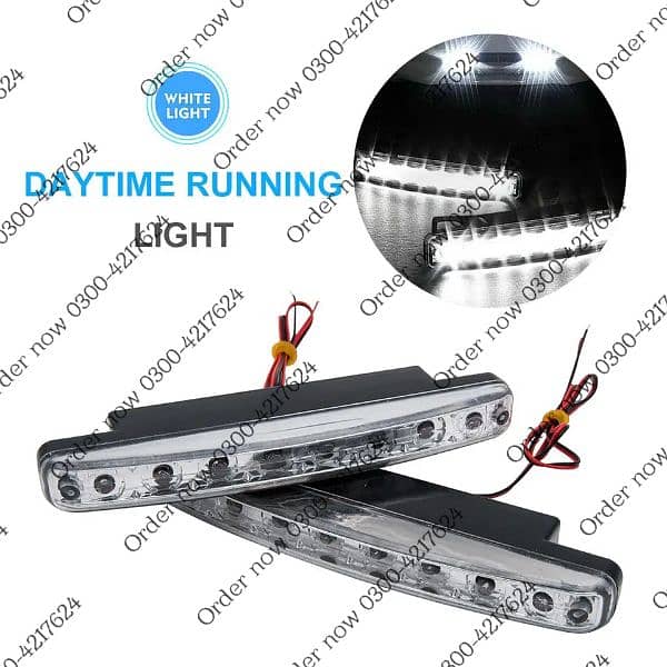 Mark X Style Front LED DRL White Color 6 LED - Pair - Drl | Ru 4
