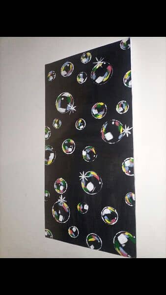 FREE HAND BUBBLE DROPING PAINTING 1