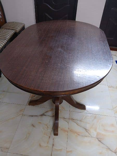 Solid Wooden Dining Table With 6 wooden chairs set. 6