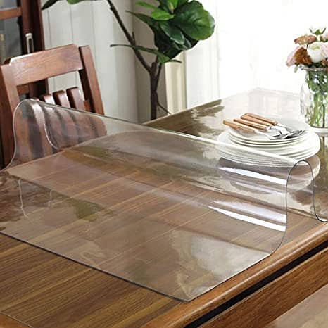 8 Seater Table Cover Transparent ; Size 5FT x 9FT 0.12mm 2