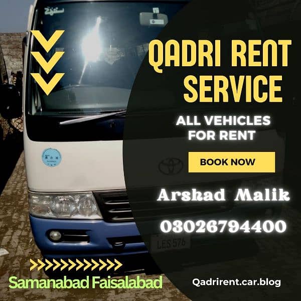 Qadri Rent A Car & Tours Samanabad FSD 03218523000 03026794400 6