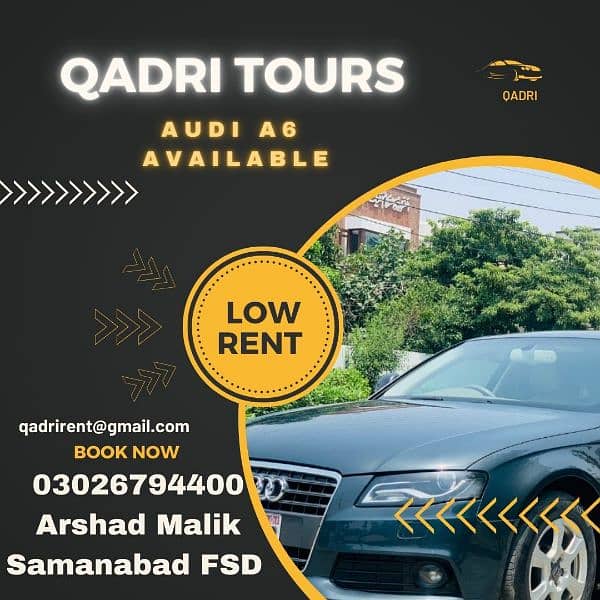 Qadri Rent A Car & Tours Samanabad FSD 03218523000 03026794400 9