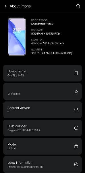 OnePlus 9 5g Dual Sim 6