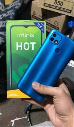 Infinix hot 10i 4/128 pta prove with box screen pr shade  he