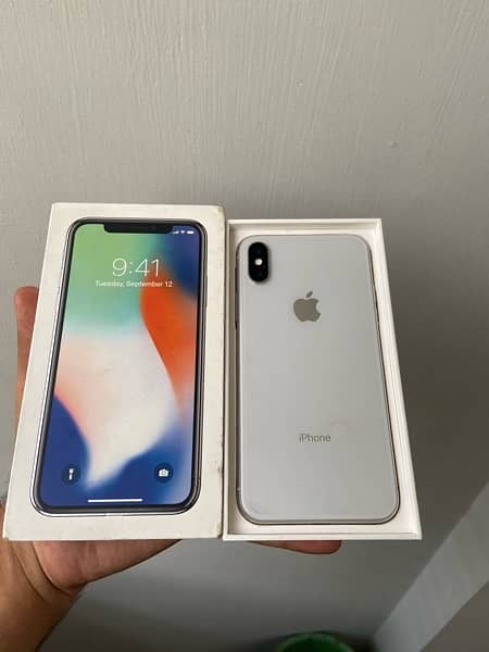iphone x 256 pta approve with orignal box 0