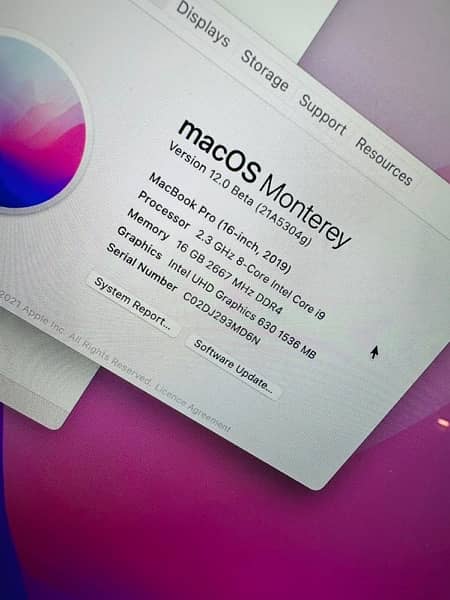 Apple PRO 16’’ (2019) CORE I9 (16gb/1TB SSD) 4gb GPU (Model (A2141) 9