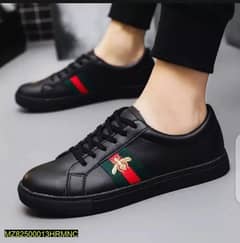 men's blackish leather shoes