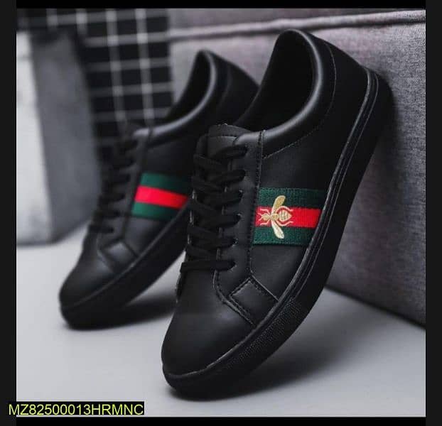 men's blackish leather shoes 1