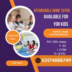 Affordable Home Tutor Avalable For Your Kids | Call Now