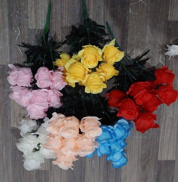 Artificial Flower rose Bunches available wholesale price 13