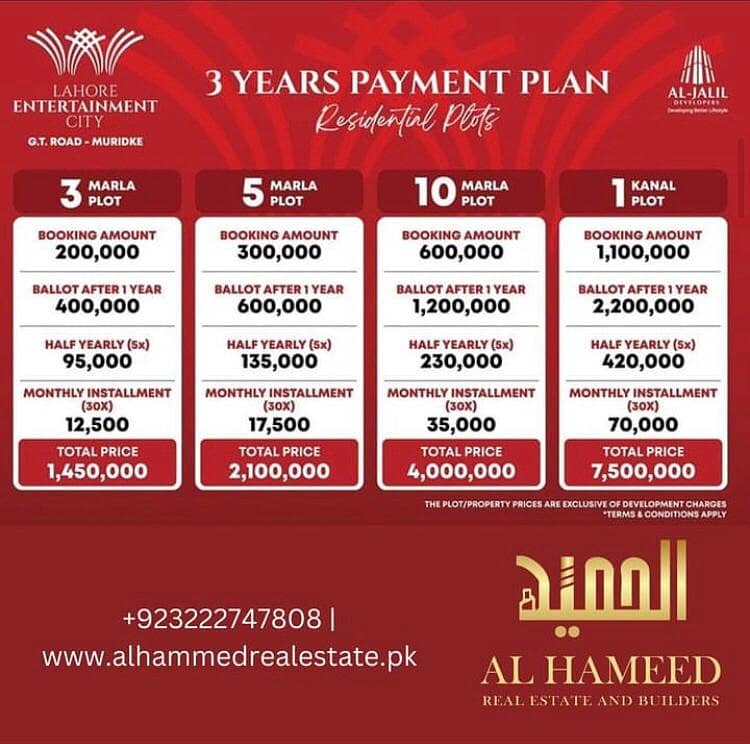 5 Marla Plot File Is Available For sale In Lahore Entertainment City 0