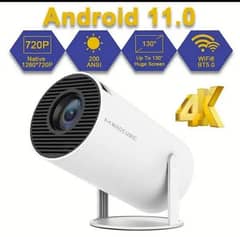 Projector Hy300 4K Android 11 dual WiFi 6 200 Ansi Home cinema