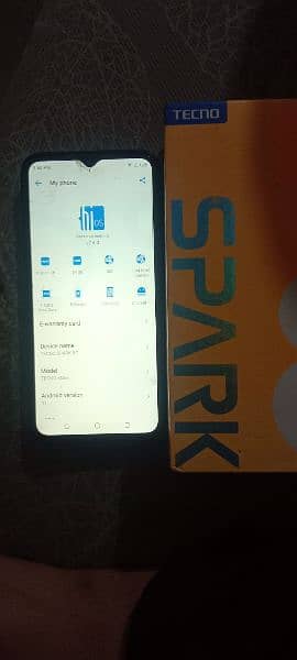 TECNO SPARK 8C 10 by 10 candistion BOX WITH CHARGER 3+1 RAM 64 BILTAN 5